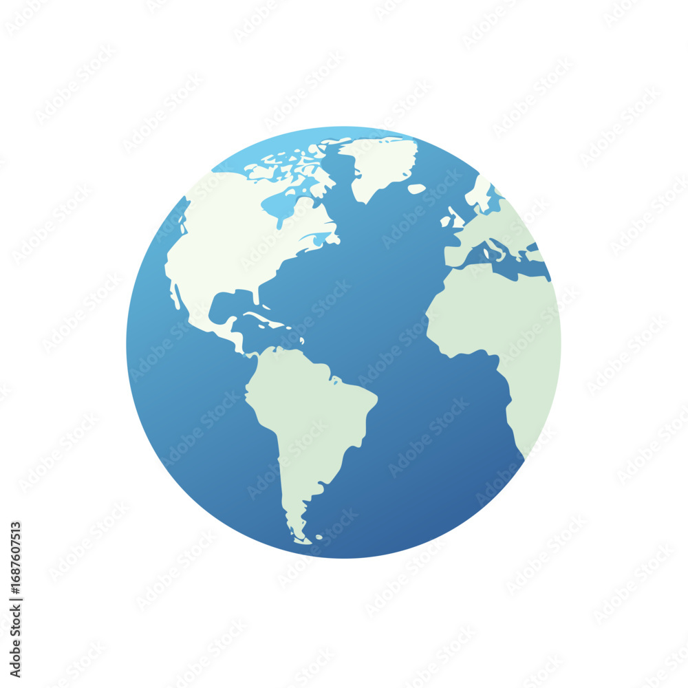 Abstract World Globe Illustration Showing Continents and Oceans for Geography and Global Studies Abstract World Globe Illustration Showing Continents and Oceans for Geography and Global Studies