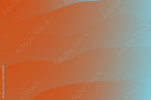 Orange and blue gradient wave background abstract
