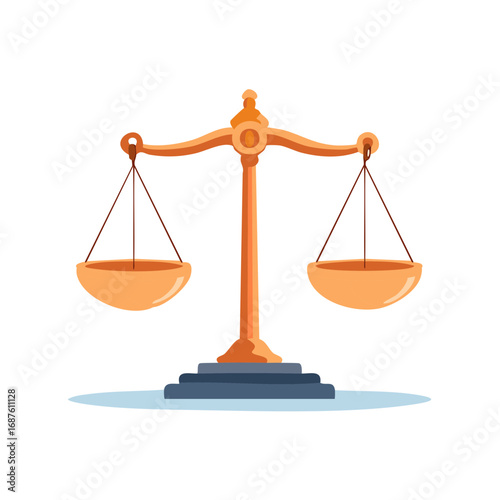 Golden Scales of Justice and Balance symbol of fairness law and legal decision