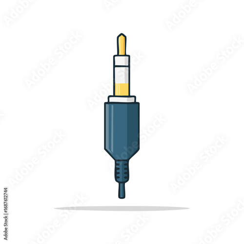 Audio Jack Connector Illustration for Electronic Device Sound Equipment