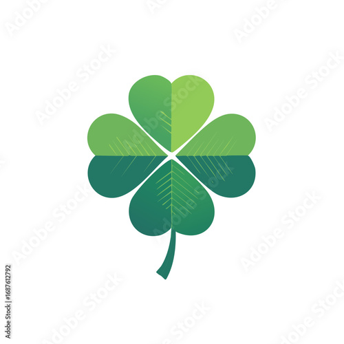 Lucky Four Leaf Clover Illustration Symbolizing Irish Culture and St Patricks Day