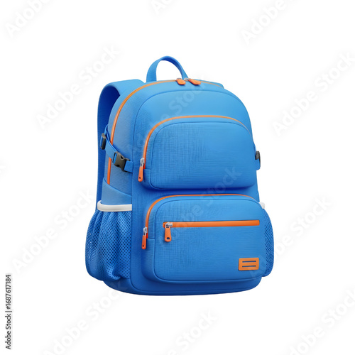3d icon of backpack isolated on white