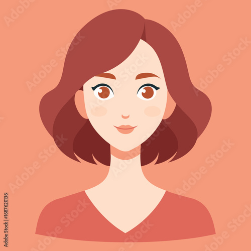 A stylish woman with auburn hair and a confident gaze embodies elegance and sophistication, suitable for beauty, fashion, and lifestylerelated projects
