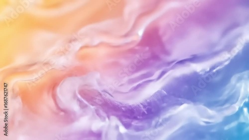 Mesmerizing Fluid Art with Gradient Colors and Soft Swirls.