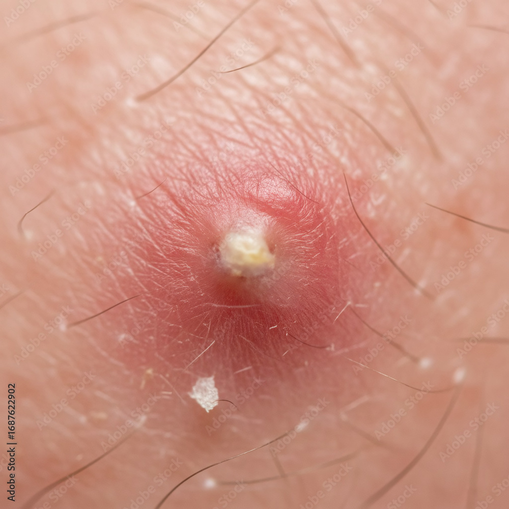 Fototapeta premium close up of a pimple