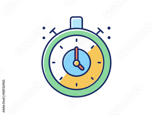 Time Management Icon Stopwatch Illustration for Productivity and Efficiency