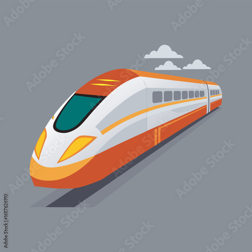 Wallpaper Mural High Speed train vector art Illustration File Torontodigital.ca