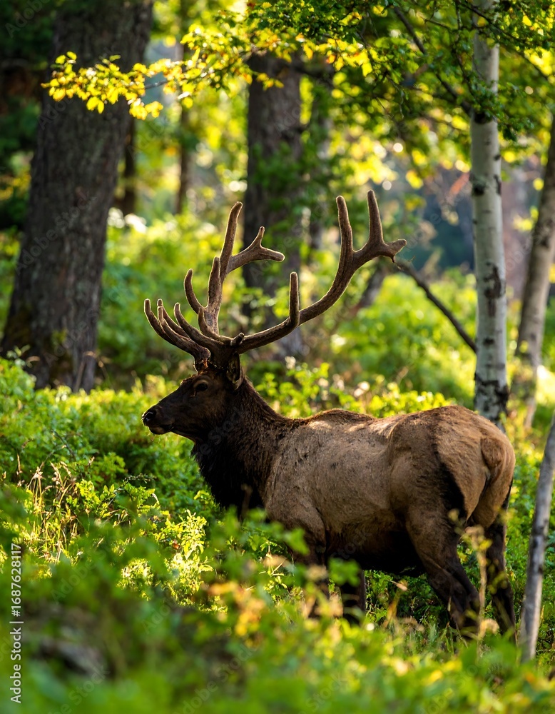 Fototapeta premium Elk in a forest