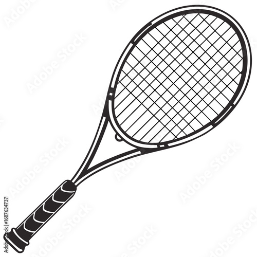 tennis racket and ball