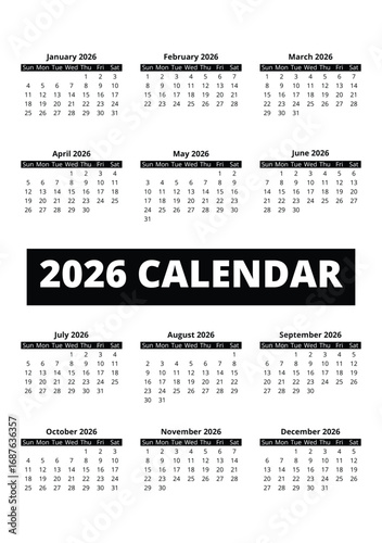 2026 calendar planner and scheduling template for personal and business organization