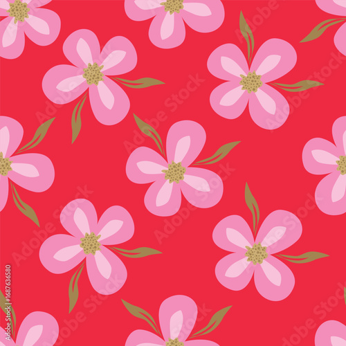 Vintage seamless floral pattern. Liberty style background of small pastel colorful flowers. Small flowers scattered over a white background. Stock vector for printing on surfaces