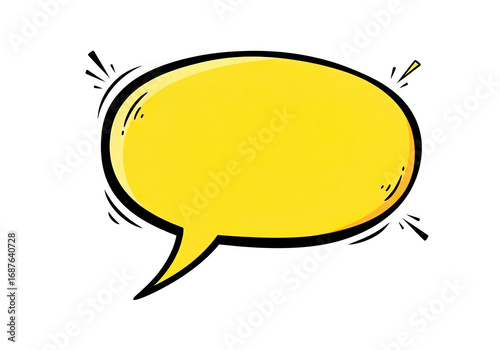 Speech bubble icon for comic book. Call cloud cartoon vector illustration