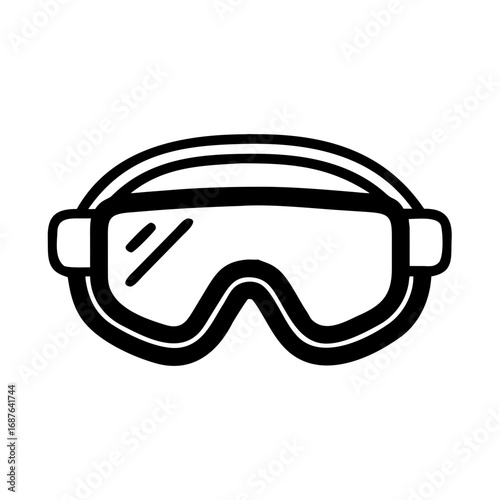 ski helmet and goggles