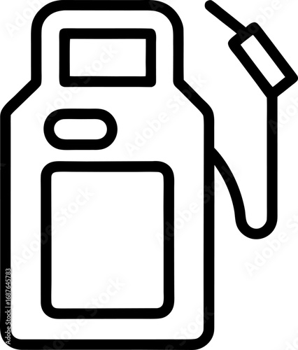 Gasoline outline icon vector on white background