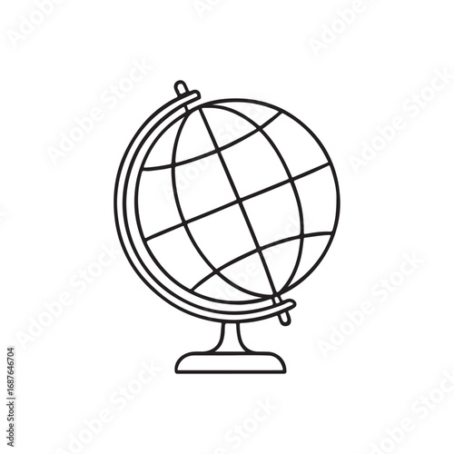 globe on a white