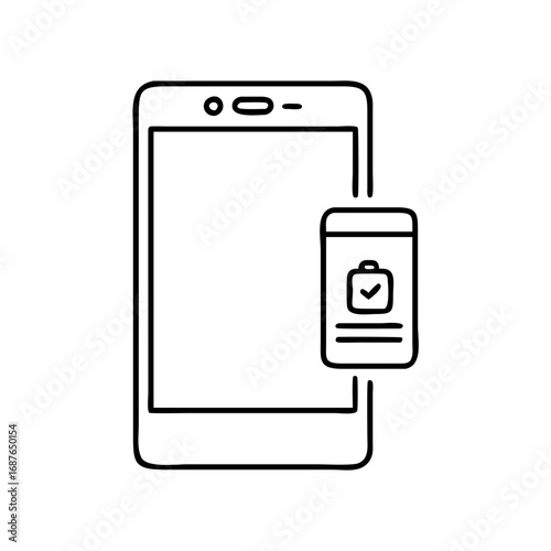 Vector art of online travel booking app on smartphone for convenient trip planning and seamless travel arrangements
