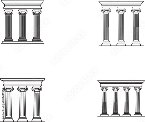 Ionic columns architectural elements classical architecture