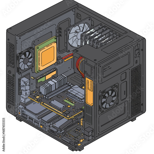 Inside powerful gaming PC, build your dream rig, computer components shown