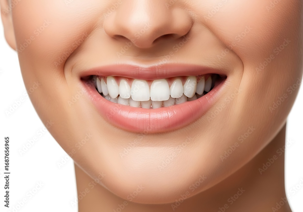 Fototapeta premium Smiling Woman with Healthy White Teeth.