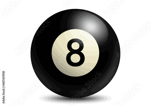 pool ball isolated on white