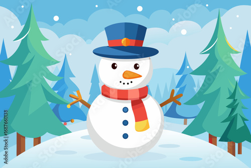 snowman in the snow