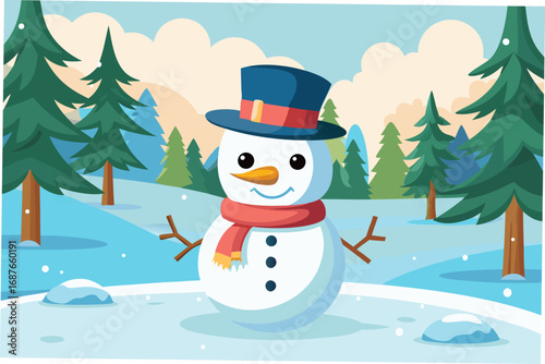 snowman in the snow