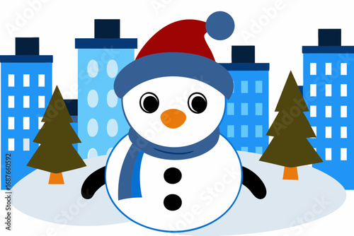snowman in the snow