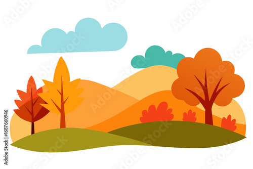 autumn landscape with trees