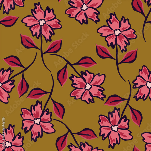 seamless pattern with flowers