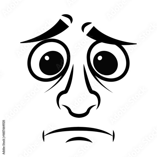 Cara de extrañado en fondo blanco