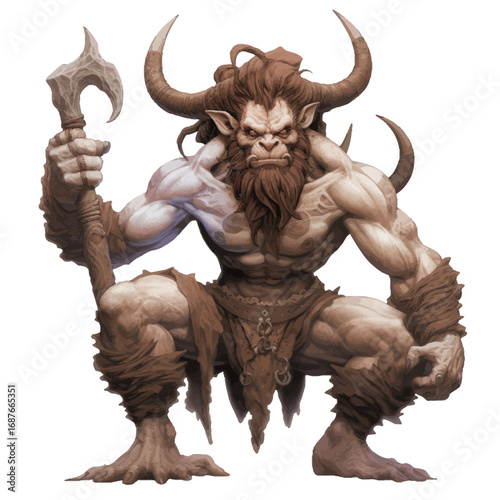 grumpy satyr warrior