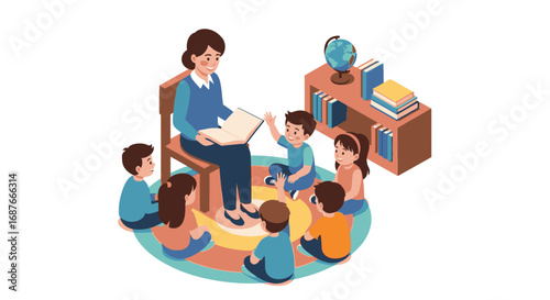 Parents and children exploring academic options at a school admissions fair, making an important choice for their future