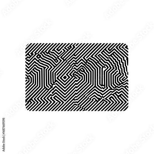 Abstract black and white lines pattern vector design optical illusion background geometric art illustration one hundred