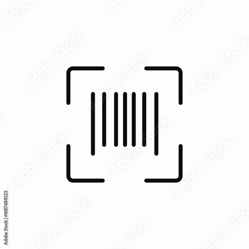barcode scan icon sign vector