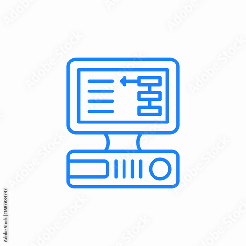 computer screen display icon sign vector