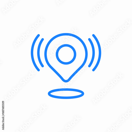 live location icon sign vector