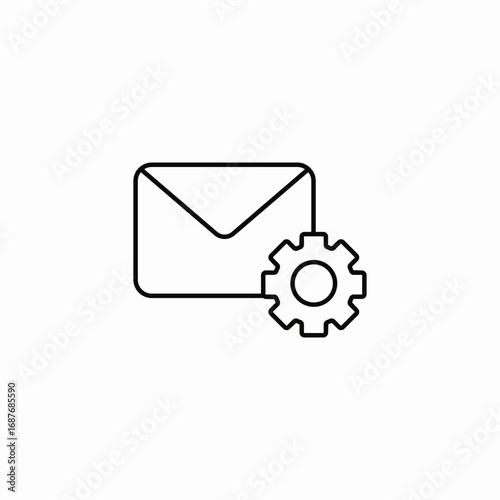 mail settings icon sign vector