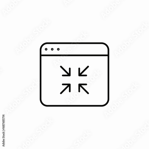 minimize arrows icon sign vector