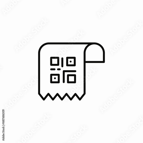 qr bill icon sign vector