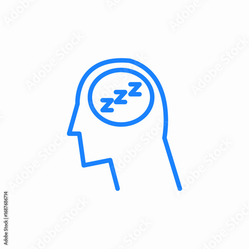 sleep dozing or snoring icon sign vector
