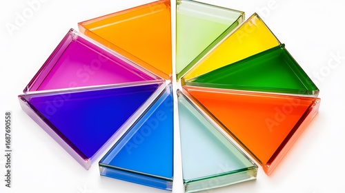 Vibrant Color Palette Triangles Abstract Design