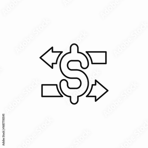 currency exchange transaction icon sign vector