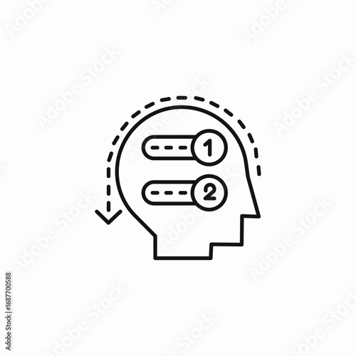 decision making process icon sign vector