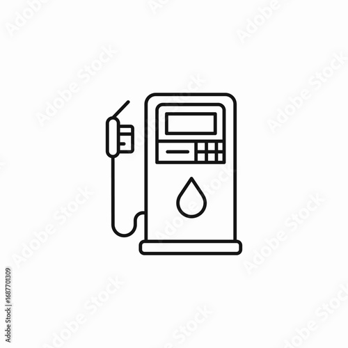 gas pump icon icon sign vector