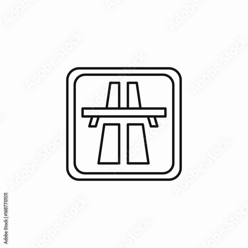 highway overpass sign icon sign vector