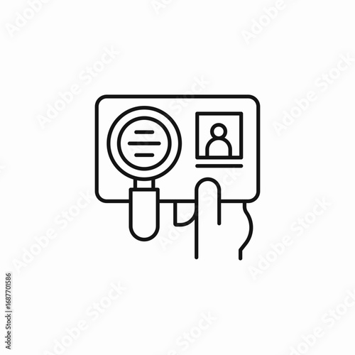 identity verification check icon sign vector