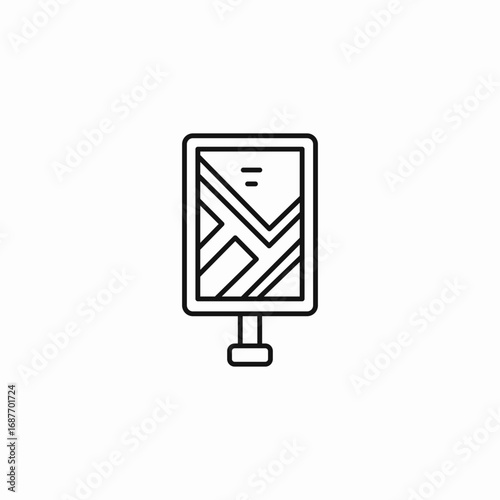 map on billboard icon sign vector