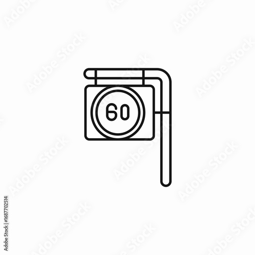 speed limit sign icon sign vector