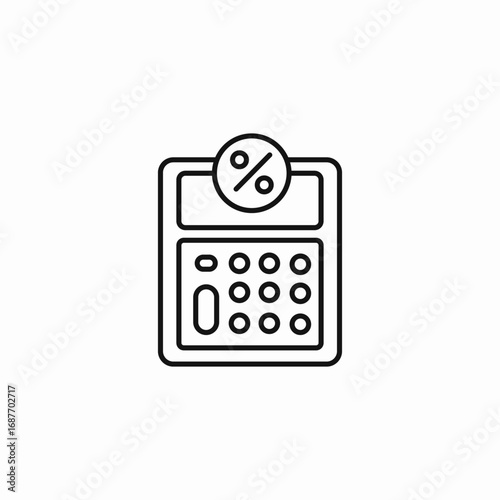 tax rate calculator icon sign vector