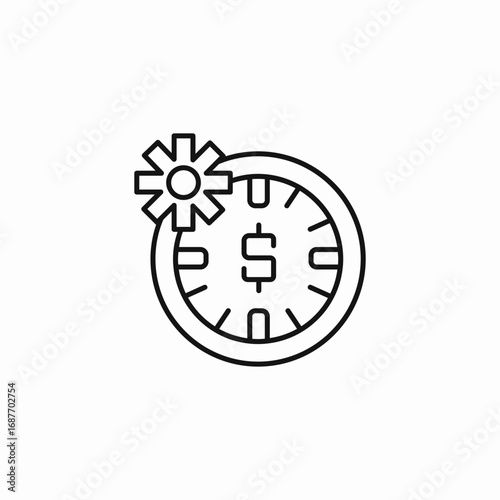 time is money icon sign vector